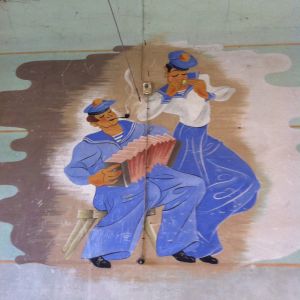 Gemälde eines französischen Zwangsarbeiter im Gasthof Sörmitz Gemälde eines französischen Zwangsarbeiter im Gasthof Sörmitz